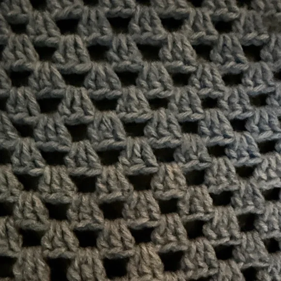 Large Cozy Blue Crochet Quilt - Picture 3 of 7